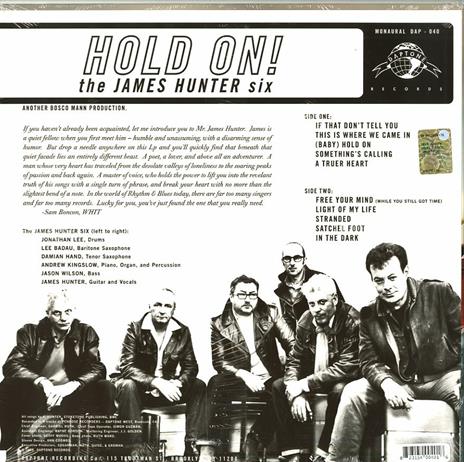 Hold on (+ Mp3 Download) - Vinile LP di James Hunter (Six) - 2