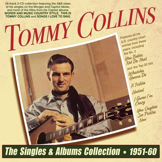 Singles & Albums Collection 1951-60 - CD Audio di Tommy Collins