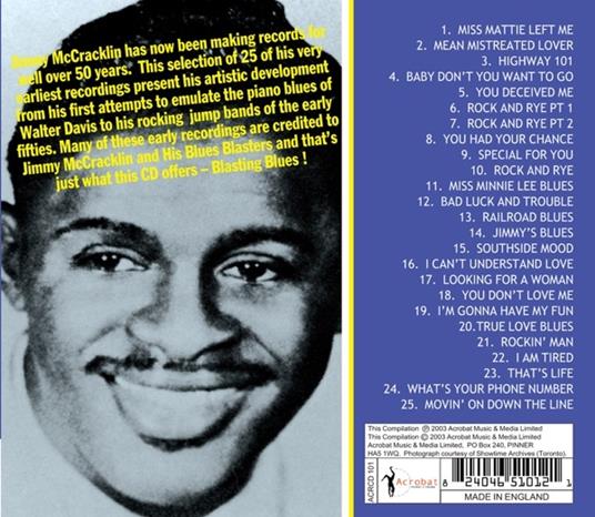 Jimmy'S Blues - CD Audio di Jimmy McCracklin - 2