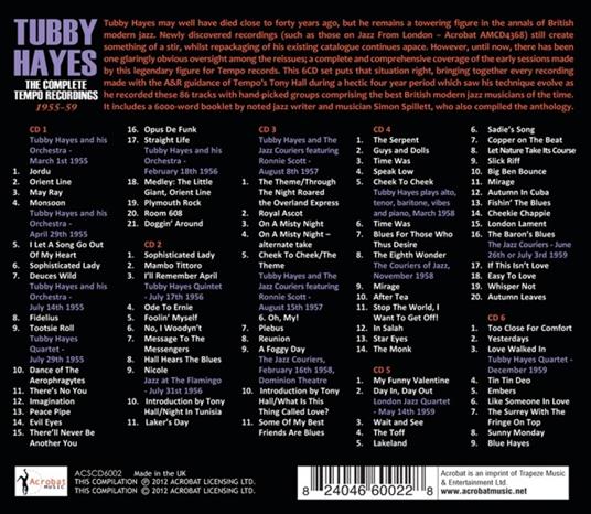 The Complete Tempo Recordings - CD Audio di Tubby Hayes - 2