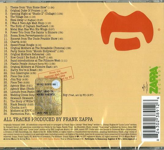 Mystery Disc - CD Audio di Frank Zappa - 2