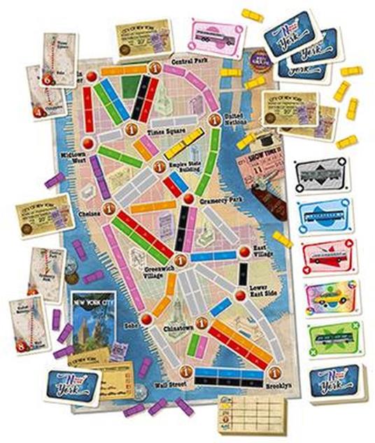 Ticket to Ride New York. Base - ITA. Gioco da tavolo - 3