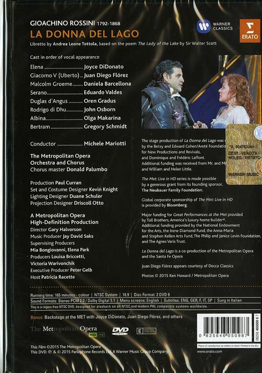 Gioachino Rossini. La donna del lago (DVD) - DVD di Gioachino Rossini,Juan Diego Florez,Michele Mariotti - 2