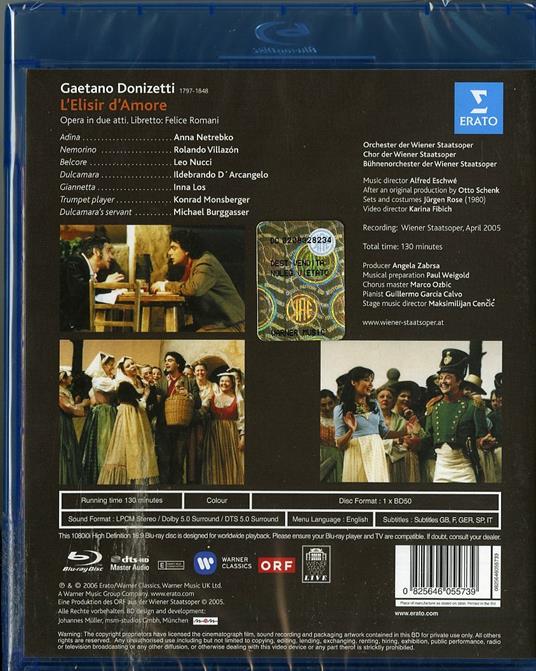 Gaetano Donizetti. L'elisir d'amore (Blu-ray) - Blu-ray di Gaetano Donizetti,Anna Netrebko - 2