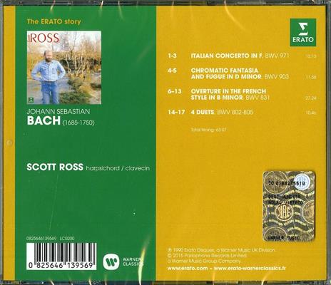 Concerto italiano - Fantasia - Ouverture in stile francese (Erato Story - Trascrizioni per clavicembalo) - CD Audio di Johann Sebastian Bach,Scott Ross - 2