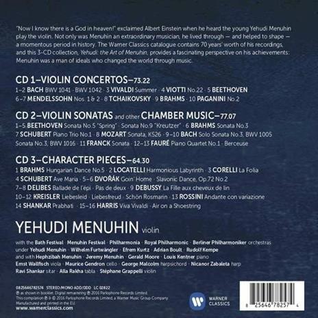 Yehudi. The Art of Menuhin - CD Audio di Yehudi Menuhin - 3