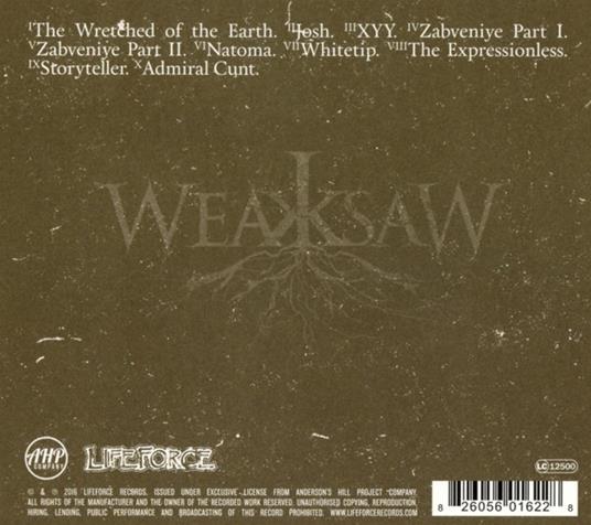 The Wretched of the Earth - CD Audio di Weaksaw - 2