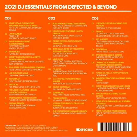 Defected Presents Most Rated Summer 2021 - CD Audio - 2