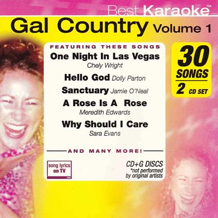 Best Karaoke. Gal Country Volume 1 - CD Audio