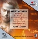 Sinfonia n.9 - SuperAudio CD ibrido di Ludwig van Beethoven,Kurt Masur,Peter Schreier,Theo Adam,Anna Tomowa-Sintow,Annelies Burmeister,Gewandhaus Orchester Lipsia