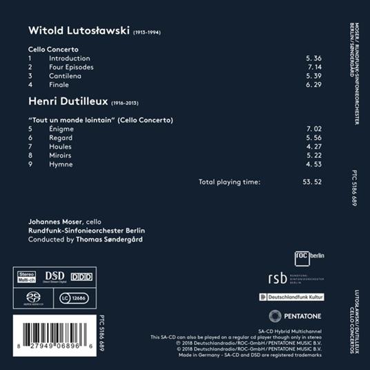 Concerto per violoncello - SuperAudio CD di Witold Lutoslawski,Radio Symphony Orchestra Berlino,Johannes Moser - 2