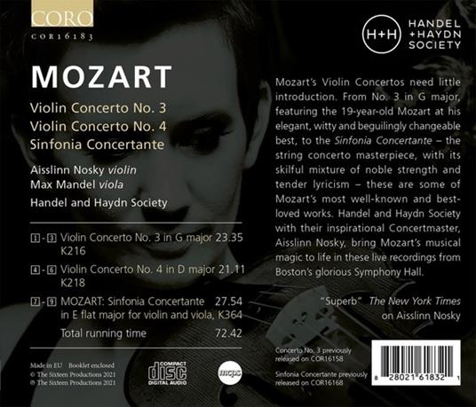 Violin Concertos Vol.1 - CD Audio di Wolfgang Amadeus Mozart,Aisslinn Nosky - 2