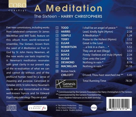 A Meditation - CD Audio di Sixteen - 2