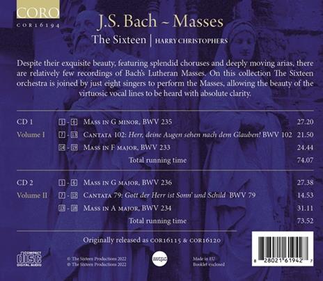 Masses - CD Audio di Johann Sebastian Bach,The Sixteen - 2