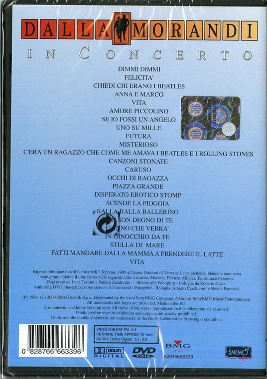 Dalla e Morandi. In Concert (DVD) - Lucio Dalla , Gianni Morandi - CD | IBS
