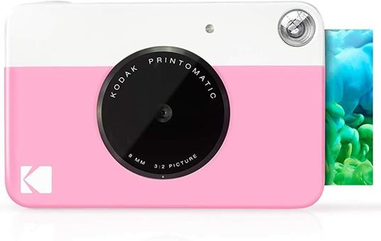 Kodak Printomatic Fotocamera digitale a stampa istantanea - Stampe a colori  su carta fotografica con retro adesivo ZINK 2x3 pollici (rosa) Stampa i  ricordi istantaneamente (USB non inclusa) - KODAK - Informatica | IBS