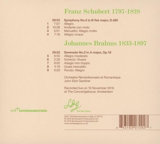 Symphony No.5 / Serenade No.2 - CD Audio di Franz Schubert,Josef Strauss