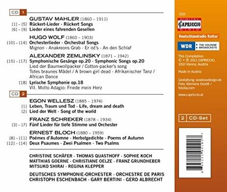 Lyric. Orchestral Songs - CD Audio - 2