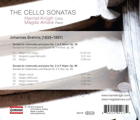 Sonate per Violoncello - CD Audio di Johannes Brahms - 2