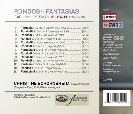 Rondò e Fantasie - CD Audio di Carl Philipp Emanuel Bach - 2