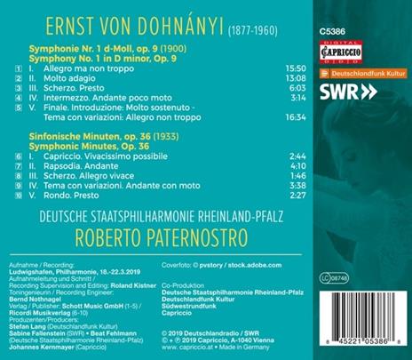 Sinfonia n.1 - CD Audio di Erno Dohnanyi - 2