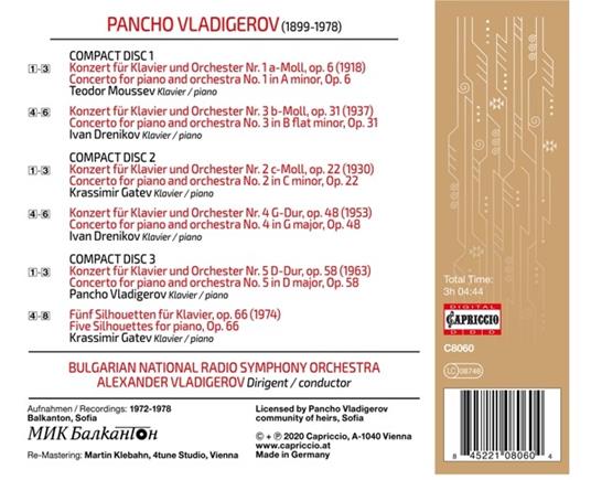 Concerti per pianoforte n.1, n.2, n.3, n.4, n.5 - CD Audio di Pancho Vladigerov - 2