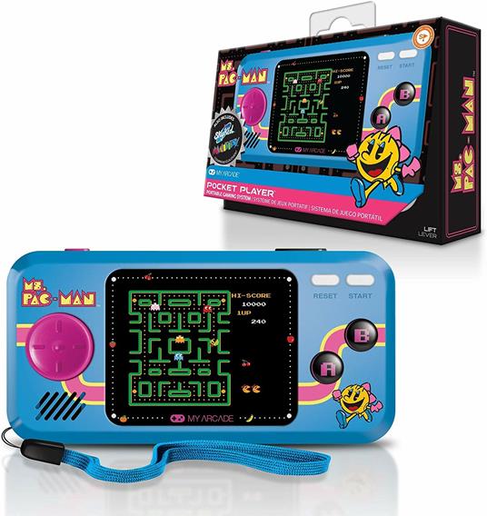 My Arcade Ms. Pac-Man console da gioco portatile Nero, Blu 6,98 cm (2.75")  - gioco per Console e accessori - My Arcade - Console - Videogioco | IBS