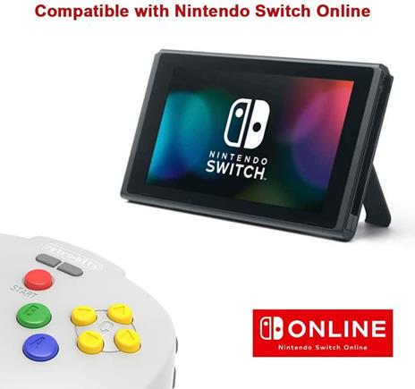 Retro-Bit Tribute64 2.4Ghz Wireless Controller for N64, Switch, Pc, Mac and Other Usb Devices - Grey - Nintendo Switch - 5