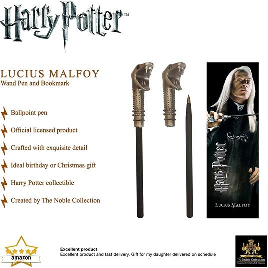 Harry Potter - Bacchetta Penna e Segnalibro di Lucius Malfoy - Noble  Collection - Idee regalo | IBS