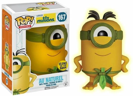 Minions Funko Pop! Movies Au Naturel Glow In The Dark Vinyl Figure 167