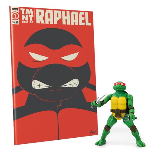 The Loyal Subjects - Teenage Mutant Ninja Turtles - BST AXN x IDW Action Figure & Comic Book Raphael Exclusive 13 cm