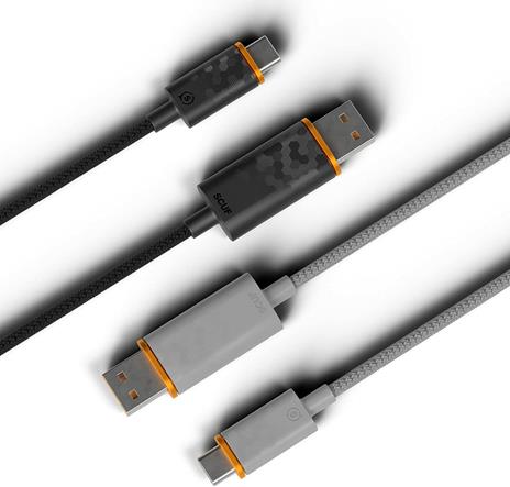 SCUF Cavo Intrecciato USB-C – USB Type C da 2 Metri per la Connessione e la Carica dei Controller per Xbox, dei Controller per PS5 e Smartphone - Nero - 6