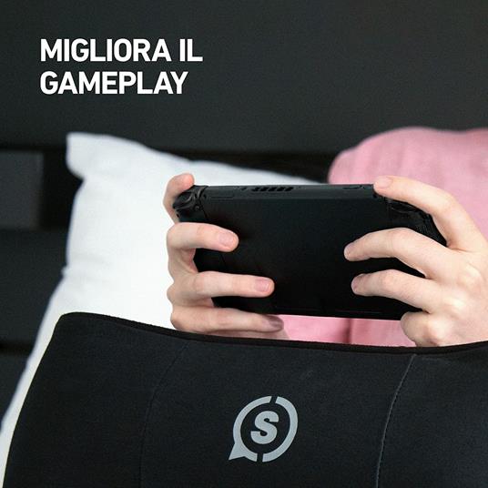 SCUF Exo Cuscino Posturale Ergonomico per il Gaming e il Lavoro da Remoto con Supporto della Colonna Vertebrale, del Collo, del Polso e della Mano - Nero - 4