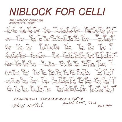 Niblock for Celli / Celli Plays Niblock - Vinile LP di Phill Niblock,Joseph Celli