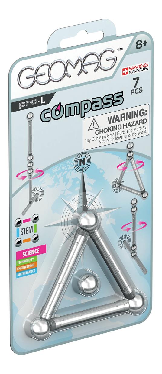 Geomag Pro-L GM016 giocattolo magnetico al neodimio 7 pezzo(i) Argento