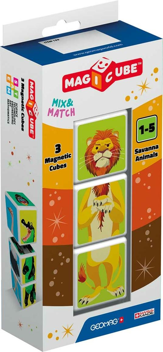 Magicube. Blister 3 Cubes Animali Savanna