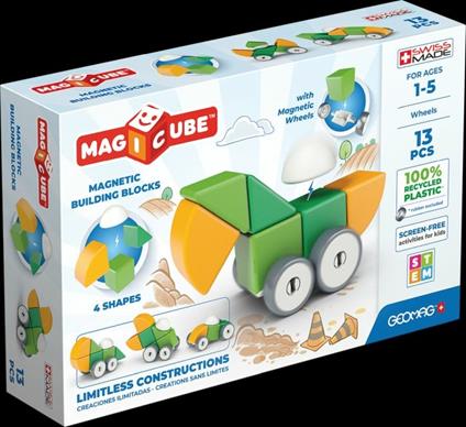 Geomag Magicube 4 Shapes Recycled Wheels 13 Pz