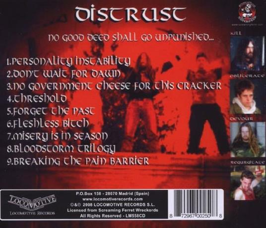 No Good Deed - CD Audio di Distrust - 2