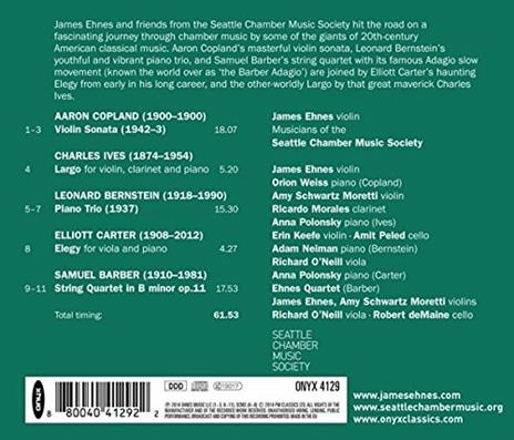 Musica da camera americana - CD Audio di Aaron Copland,James Ehnes - 2