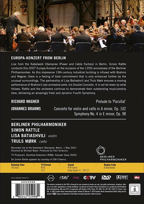 Johannes Brahms. Symphony No. 4 Double Concerto. Richard Wagner. Parsifal (DVD) - DVD di Johannes Brahms,Simon Rattle - 2