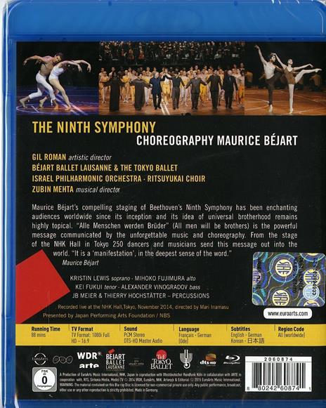 Maurice Béjart. The Ninth Symphony on Schiller's Ode to Joy (Blu-ray) - Blu-ray di Zubin Mehta,Maurice Béjart - 2