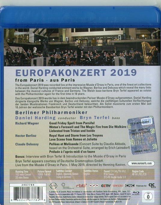 Europakonzert 2019. From Paris (Blu-ray) - Blu-ray di Bryn Terfel,Berliner Philharmoniker,Daniel Harding - 2