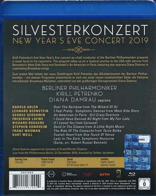 New Year's Eve Concert 31-12-2019 (Blu-ray) - Blu-ray di Berliner Philharmoniker,Diana Damrau,Kirill Petrenko - 2
