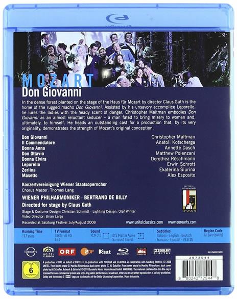 Wolfgang Amadeus Mozart. Don Giovanni (Blu-ray) - Blu-ray di Wolfgang Amadeus Mozart,Christopher Maltman - 2