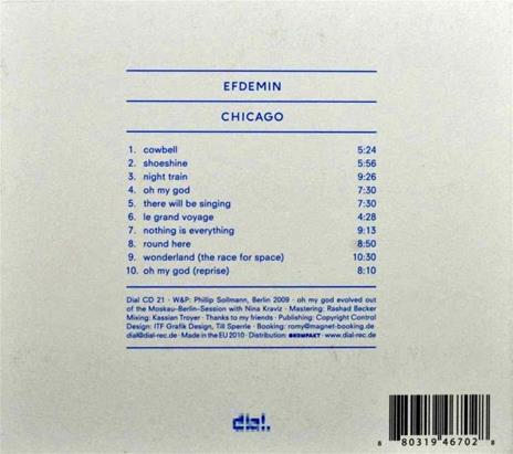 Chicago - CD Audio di Efdemin - 2
