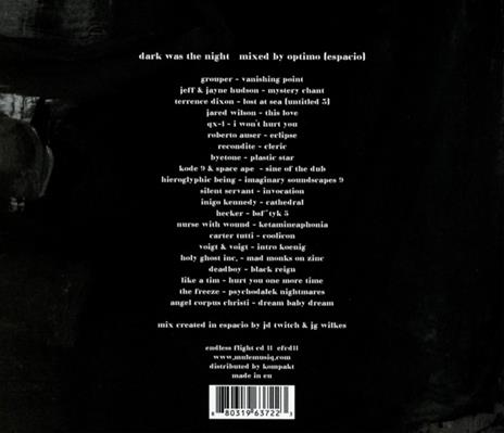 Dark Was the Night - CD Audio di Optimo - 2