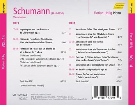 Schumann Variationen - CD Audio di Robert Schumann,Florian Uhlig - 2