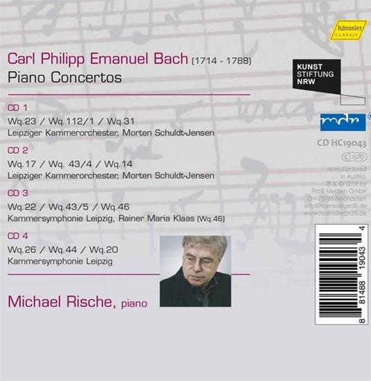 Concerti per pianoforte - CD Audio di Carl Philipp Emanuel Bach - 2