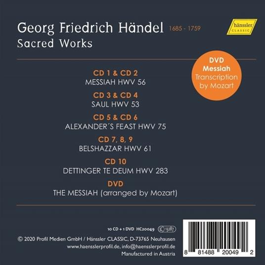 Sacred Works - CD Audio di Georg Friedrich Händel,Karl Richter