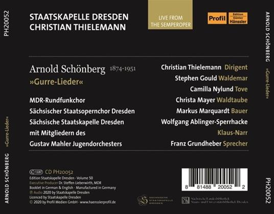 Edition Staatskapelle Dresden Vol.50. Gurre-Lieder By Arnold Schonberg - CD Audio di Christian - Staatskapelle Dresden Thielemann - 2